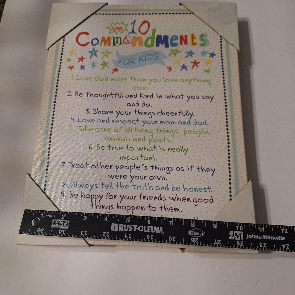 The 10 Commandments for kids Wall Decor - Picture 5 of 10